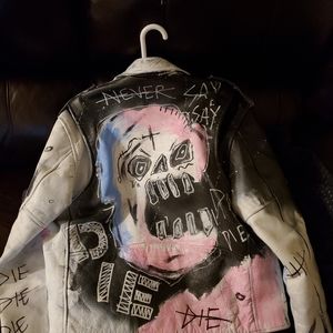 Lil peep never say die leather jacket